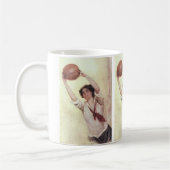  sport, Vrouw Basketball Player met bal Koffiemok (Links)