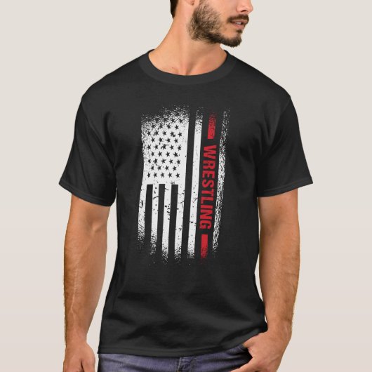 Sport Vs Vlag Worstelen T-shirt (Voorkant)