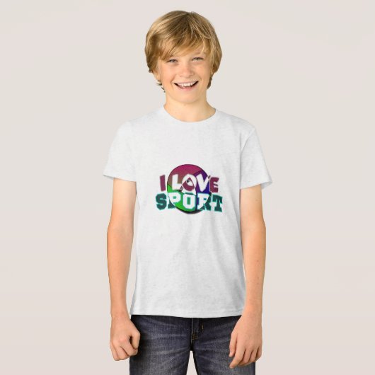 Sport waar ik van hou Tri-Blend shirt (Voorkant volledig)