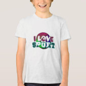 Sport waar ik van hou Tri-Blend shirt (Voorkant)