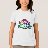 Sport waar ik van hou Tri-Blend shirt (Voorkant)