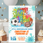 Sport Waterslide Pool Verjaardagsfeest Kaart<br><div class="desc">Sport Waterslide Pool Verjaardagsfeest</div>