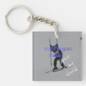 Sport wereld aangepaste tekst en foto's sleutelhanger (voorkant)