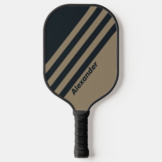  sport woestijnstrepen met naam pickleball paddle (Voorkant)