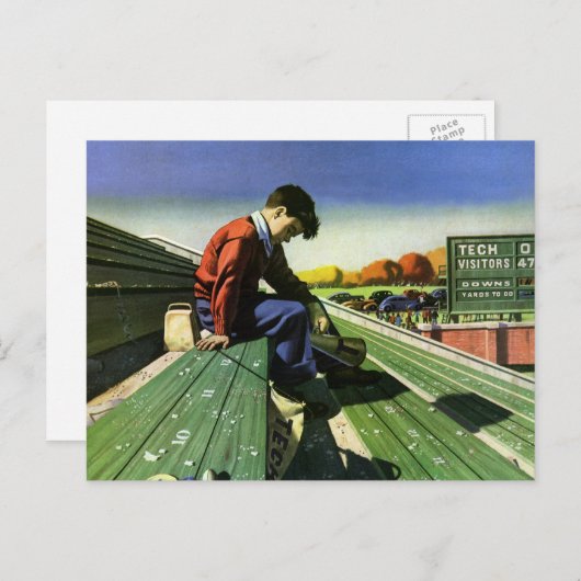 sport, zand Football ventilator met Megafone Briefkaart (Voorkant / Achterkant)