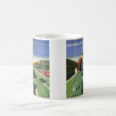  sport, zand Football ventilator met Megafone Koffiemok (Center)