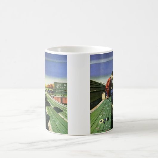  sport, zand Football ventilator met Megafone Koffiemok (Center)