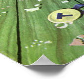  sport, zand Football ventilator met Megafone Poster (Hoek)