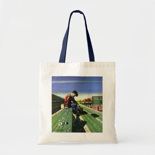  sport, zand Football ventilator met Megafone Tote Bag (Voorkant)