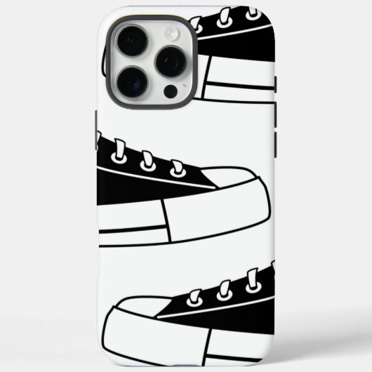 Sport Zwart Sneakers iPhone 16 Pro Max Hoesje (Achterkant)