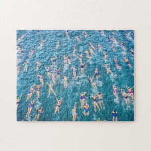 Sport zwemmers Puzzle Legpuzzel