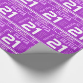 Sportaangepaste naam leeftijdsmeisjes 21e verjaard cadeaupapier (Hoek)