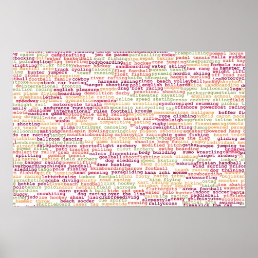 Sportachtergrond Poster (Voorkant)