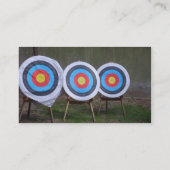 Sportartikelen (Boogschieten op rug) Profielkaart Visitekaartje (Achterkant)