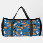 Sportartikelen Design, Sinaasappel Wit op Blauw Plunjezak (Voorkant)