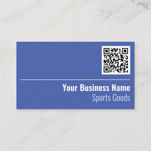 Sportartikelen QR-code Visitekaartje (Achterkant)