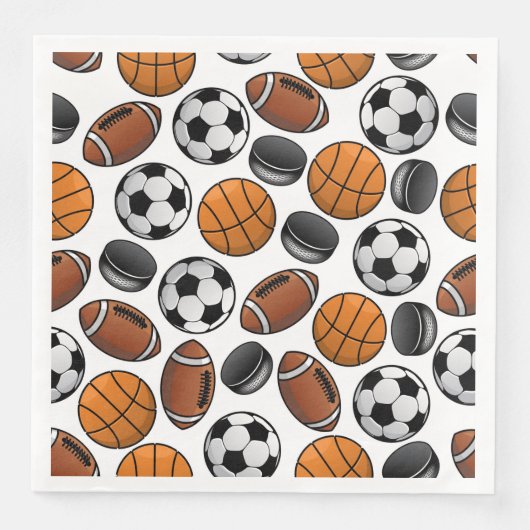 Sportartikelen voor papierdiners servet (Voorkant)