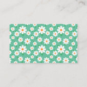 Sportarts - Elegant Green Daisy Visitekaartje (Achterkant)