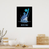  sportatleet met waterpooie, met bal poster (Keuken)