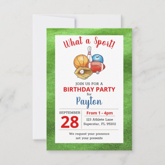 Sportatlete Alle sterren Kaart (Voorkant)