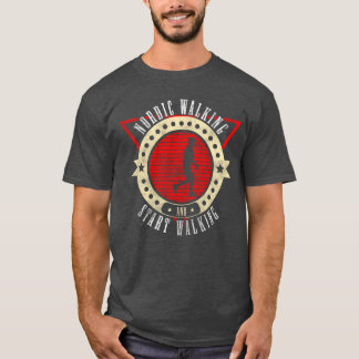 Sportatleten wandelen vintage grappig t-shirt