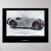Sportauto 1930 afdrukken poster (Voorkant)
