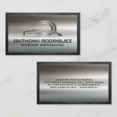 Sportauto Auto Logo | Metallic Geborsteld Visitekaartje (Voorkant / Achterkant)