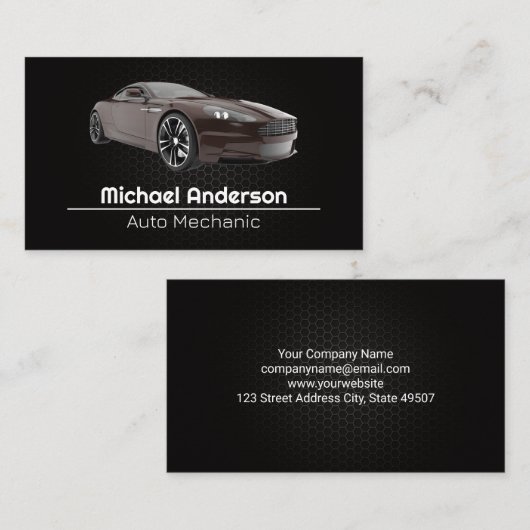 Sportauto | Auto-services Visitekaartje (Voorkant / Achterkant)