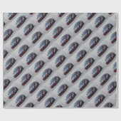 Sportauto automatisch racen cadeaupapier (Vlak)