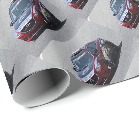 Sportauto automatisch racen cadeaupapier (Rol Hoek)