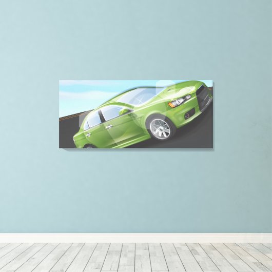 Sportauto Canvas Afdruk (Insitu (Houten vloer))