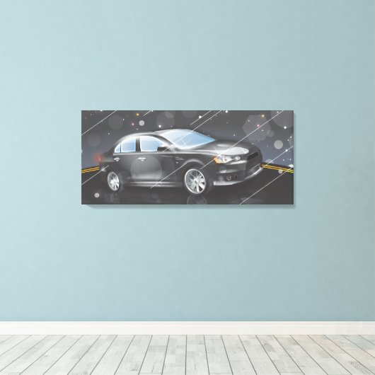 Sportauto Canvas Afdruk (Insitu (Houten vloer))