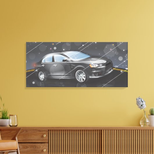 Sportauto Canvas Afdruk (Insitu (Woonkamer))