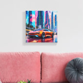 Sportauto Canvas Afdruk (Insitu (Woonkamer))