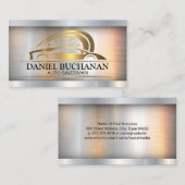 Sportauto | Gold Metallic Auto Logo Visitekaartje (Voorkant / Achterkant)