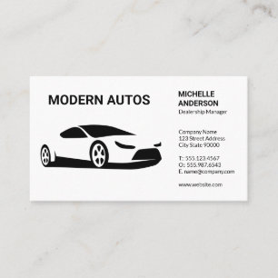 Sportauto Illustratie   Auto Diensten  Visitekaartje