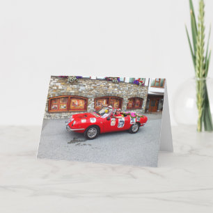 Sportauto in Seefeld in Tirol Feestdagen Kaart