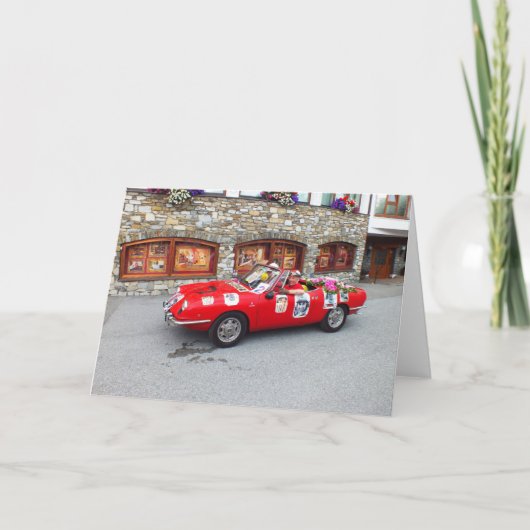 Sportauto in Seefeld in Tirol Feestdagen Kaart (Voorkant)