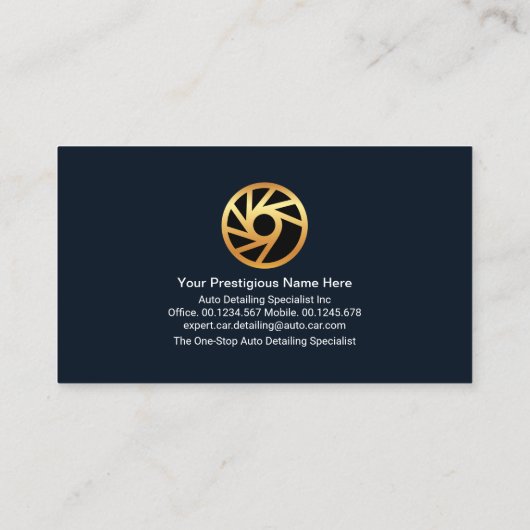 Sportauto koplampen Auto Detailing Visitekaartje (Achterkant)