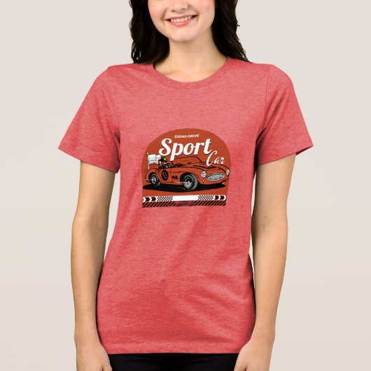 Sportauto meisje Tri-Blend shirt (Voorkant)
