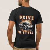 Sportauto met exploderende energie t-shirt (Achterkant)