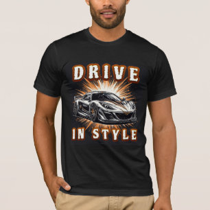 Sportauto met exploderende energie t-shirt