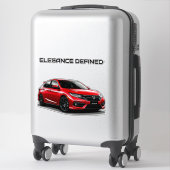 Sportauto met levendige kleur sticker (Koffer)