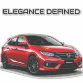 Sportauto met levendige kleur sticker (Voorkant)