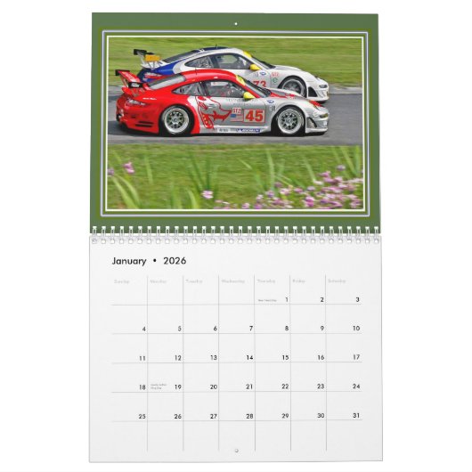 Sportauto met racecalender kalender (Jan 2026)