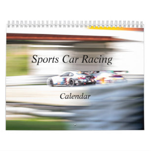 Sportauto met racecalender kalender