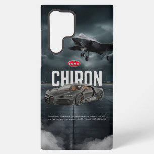 Sportauto met straaljacht achtergrond telefoonhoes samsung galaxy hoesje
