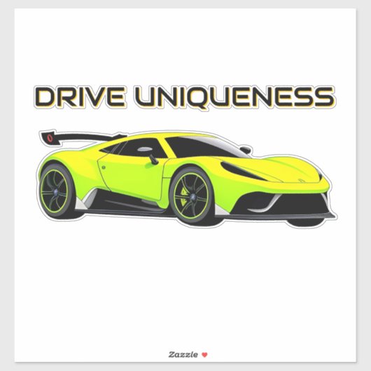 Sportauto met strak design en moderne esthetiek sticker (Vel)