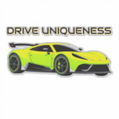 Sportauto met strak design en moderne esthetiek sticker (Voorkant)