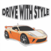 Sportauto met strak design en moderne esthetiek sticker (Voorkant)